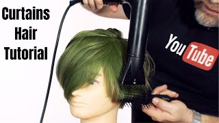 Curtains Hair Tutorial  TheSalonGuy [upl. by Blackstock142]