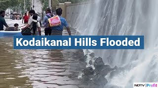 Flash Floods In Kodaikanal As Incessant Rains Hit Tamil Nadu  Tamil Nadu Weather [upl. by Nilved108]