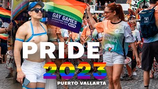 PRIDE 2023  Marcha del orgullo en Puerto Vallarta 🏳️‍🌈 [upl. by Aneeled]