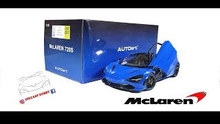 118 Autoart Mclaren 720s 76073  Paris Blue [upl. by Ellehsyt798]