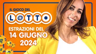 Estrazione in diretta del Gioco del Lotto e del Simbolotto di venerdì 14 Giugno 2024 [upl. by Suedama547]