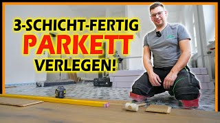 PARKETT SELBER VERLEGEN  Fertigparkett mit Trittschalldämmung amp Sockelleisten  Home Build Solution [upl. by Arah328]