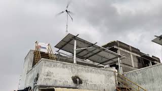 25 kw wind turbine  5 kw solar  75 kva mppt inverter 96 volt installation done by Coimbatore [upl. by Jensen]