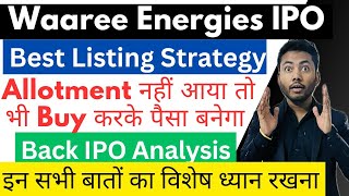 Waaree Energies IPO Best Listing Strategy🔥Buy Sell or Hold  Latest IPO GMP  Stock Market Crash [upl. by Declan]