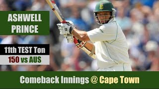 ASHWELL PRINCE  11th TEST Ton  150  Cape Town  AUSTRALIA tour of SOUTH AFRICA 2009 [upl. by Reinald]