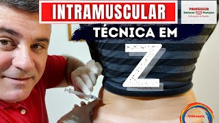 INTRAMUSCULAR TÉCNICA EM Z AULA PRÁTICA [upl. by Malissia836]