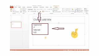 How to Subscript amp Superscript in Powerpoint Subscript amp superscript [upl. by Pedaiah473]