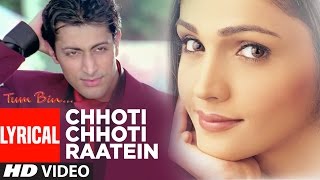 Chhoti Chhoti Raatein Lyrical Video Song  Tum Bin  Sonu NigamAnuradha Paudwal PriyanshuSandali [upl. by Oraneg]