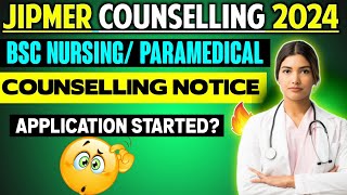 JIPMER Bsc Nursingparamedical Application Form 2024  How to Apply 🤔 [upl. by Ykciv91]