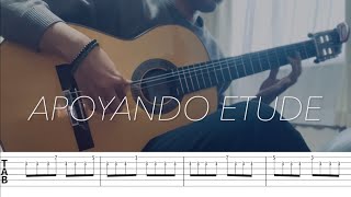 【tab】Flamenco guitar Apoyando etude [upl. by Etirugram423]