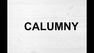 How To Pronounce Calumny [upl. by Eihctir]