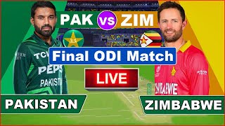 Pakistan Vs Zimbabwe Final Live Cricket Score Commentary PAK vs ZIM Live 2nd Last Overs [upl. by Nulubez]