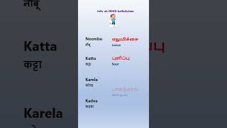 Basic hindi words learning through tamilSpoken hindi in tamilHindi names of vegetables learning [upl. by Ackerley]