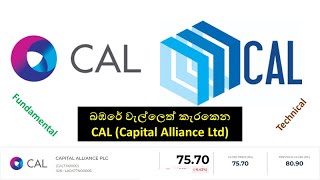 A Closer Look  Capital Alliance CAL Results බඹරේ වැල්ලෙත් කැරකෙන CAL  Fundamental amp Technical [upl. by Saeger]