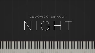 Night  Ludovico Einaudi \\ Synthesia Piano Tutorial [upl. by Blythe348]