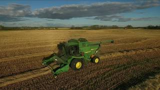 John Deere 8820 Titan 2 in Oats [upl. by Hooge530]