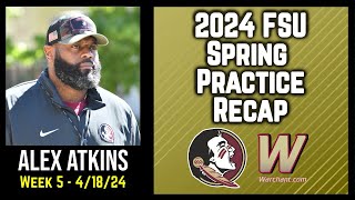 Alex Atkins recaps FSU Football spring practice talks Spring Showcase  Florida State Football FSU [upl. by Atekihc]