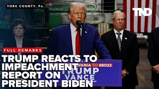 Trumps full remarks on House Republicans releasing impeachment report on President Joe Biden [upl. by Gothart]