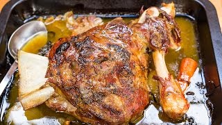 Slow roasted lamb shoulder recipe With spring garlic and lardo in white wine  Gustomondo [upl. by Eceinej690]