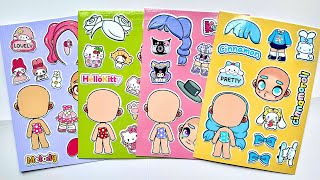 Trang trí sách nhãn dán Avatar World  Kuromi Melody Cinnamoroll Hello Kitty  Bản in miễn phí [upl. by Adnert]