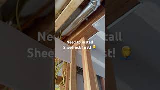 Need to install Sheetrock first 🤦‍♂️ construction contractor plumbing hvac diy home [upl. by Ariahs]