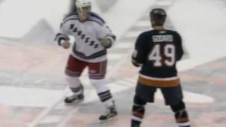 Colton Orr vs Eric Godard Feb 2 2006  MSG feed [upl. by Adnirem701]