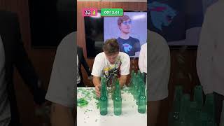 World Record Bottle Head Smashing Attempt [upl. by Einotna]