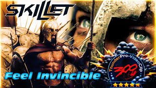 SKILLET  Feel Invincible • Troy  300 Rise of an Empire [upl. by Ymerej937]