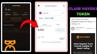 CLAIM HAVEN 1 TOKEN  IN YOUR METAMASK WALLET HURRY AIRDROP SATOSHI [upl. by Bowrah]