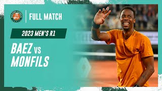 Monfils vs Baez 2023 Mens round 1 Full Match  RolandGarros [upl. by Zarihs720]