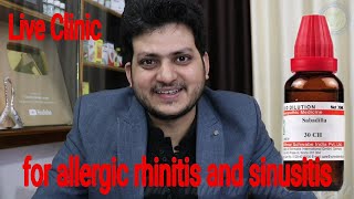 Drkirti vikram Singh LIVE CLINIC 895 712020  Sabadilla for sneezing amp running nose [upl. by Oilerua]