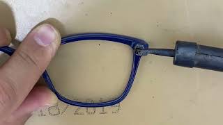 Restoration of eyeglasses hinge replacement Реставрация очков замена шарнира [upl. by Chadd]