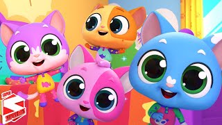 Five Little Kittens  Fun Kids Rhymes amp Cartoon Videos [upl. by Damalas]