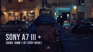 SONY A7III  SIGMA 16mm 14f Crop Mode  Cinematic Video [upl. by Wilhelmine]