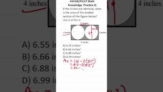 Area of a Shaded Region ASVABPiCAT Math Knowledge Practice Test Q acetheasvab w grammarhero [upl. by Tirza]