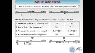 Buchen in Bestandskonten [upl. by Ohcamac]