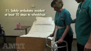 CNA Skills Ambulation with Walker [upl. by Dnaltiac]