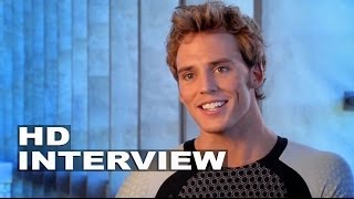 The Hunger Games Catching Fire Sam Claflin quotFinnick Odairquot On Set Interview  ScreenSlam [upl. by Hammock]