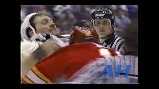 NHL Jan 28 1993 Marty McSorleyLA v Craig BerubeCGY Los Angeles Kings Calgary Flames [upl. by Ziladnerb63]