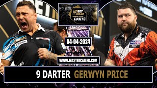 9Darter Gerwyn Price Premier League 2024 [upl. by Sllew512]