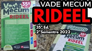 Vade Mecum Acadêmico de Direito RIDEEL 35ª Edição 2º semestre de 2022 com Planner [upl. by Ehtylb]