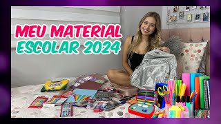 MOSTRANDO MEU MATERIAL ESCOLAR COMPLETO 2024  Luiza Vinco [upl. by Jeremy]