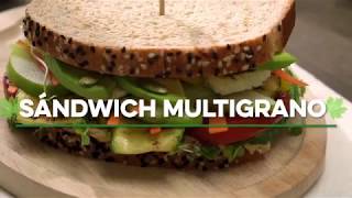 Sándwich multigrano con germen y hummus  Nutrioli [upl. by Garihc827]