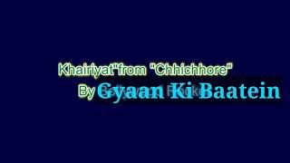 Khairiyat Song Karaoke With Lyrics  Gyaan Ki Baatein [upl. by Analah]