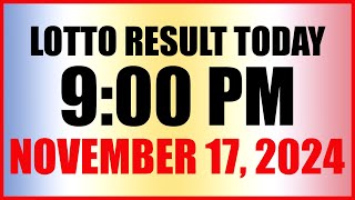 Lotto Result Today 9pm Draw November 17 2024 Swertres Ez2 Pcso [upl. by Balliett]