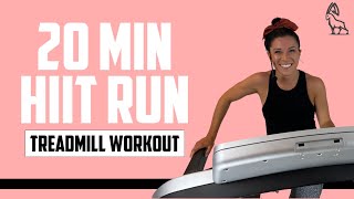 20 MIN HIIT Treadmill Workout [upl. by Mines]