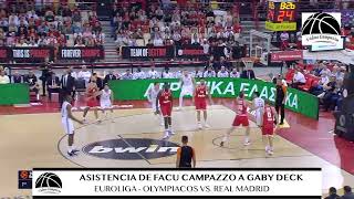 Highlights  Asistencia de Facu Campazzo a Gaby Deck  Euroliga  Olympiacos vs Real Madrid 291024 [upl. by Joliet]