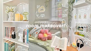 extreme small room makeover 2024 🌱🌷  aesthetic amp minimalist inspired [upl. by Acirfa]