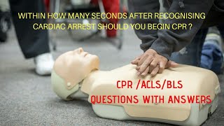 CPRACLS  BLS  Questions with answers useful for certification  DEFIBRILLATOR and CPR [upl. by Yenaled26]