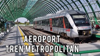 Bucuresti Nord  Aeroport Otopeni  Calatorie si prezentare Alstom Coradia Lint VT 12 al TFC [upl. by Hsekar549]